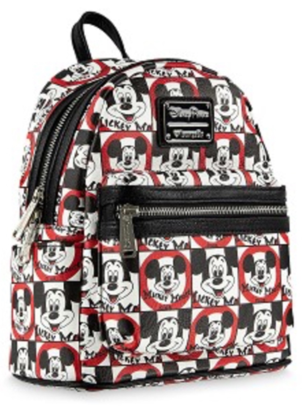 Disney x Loungefly Mickey Mouse Club Unisex Mini Backpack Black/White /Red